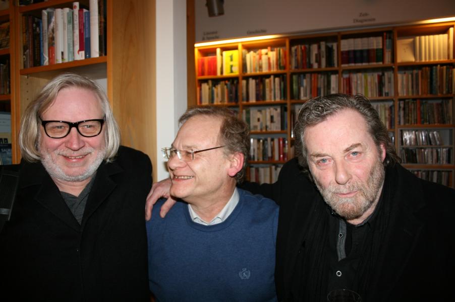 Gerd Busse (Übersetzer), Ulrich Faure (Lektor) und Wolfgang Schiffer (Lesung)